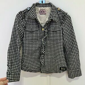Juicy Couture Girls Plaid Fleece Jacket